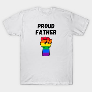 Proud Father Rainbow Pride T Shirt Design T-Shirt